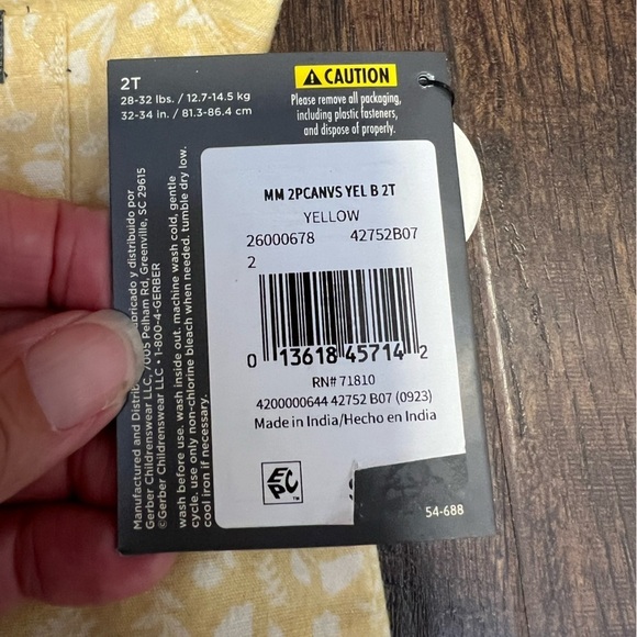 NWT Modern Moments By Gerber Toddler Boy Woven Shirt And Short Set Size 2T - Picture 10 of 10